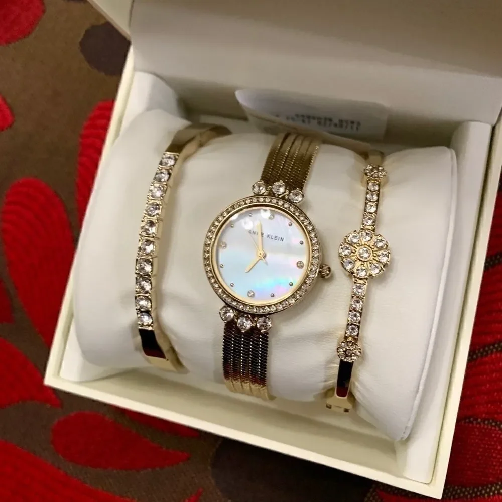Women’s Anne Klein watch and bangle Bracele set